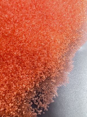 qualité  Orange Plastic Blasting Media 0.5mm  Round Polyamide Polishing Sands usine