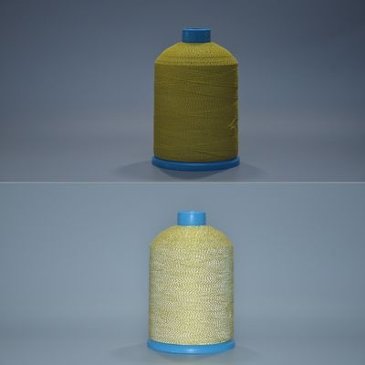 Fil jaune réfléchissant résistant aux UV avec revêtement en perles de verre