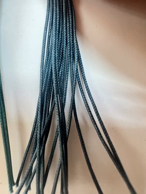 0.3 mm fil en cire recouvert de polyester fil en cire plat fil de couture en cire de polyester à haute ténacité