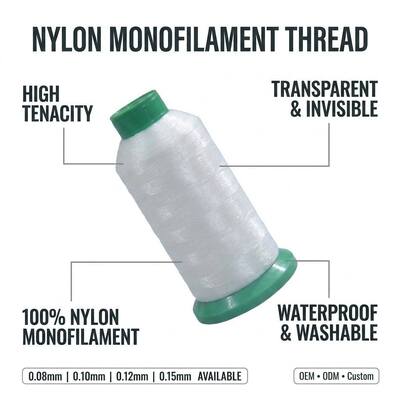 60D 80D 100D 0,08MM 0,10MM 0,12MM 0,14MM Y Cone Polyamide Mono Filament Filé 100% Nylon Monofilament Filé Mono Filé usine